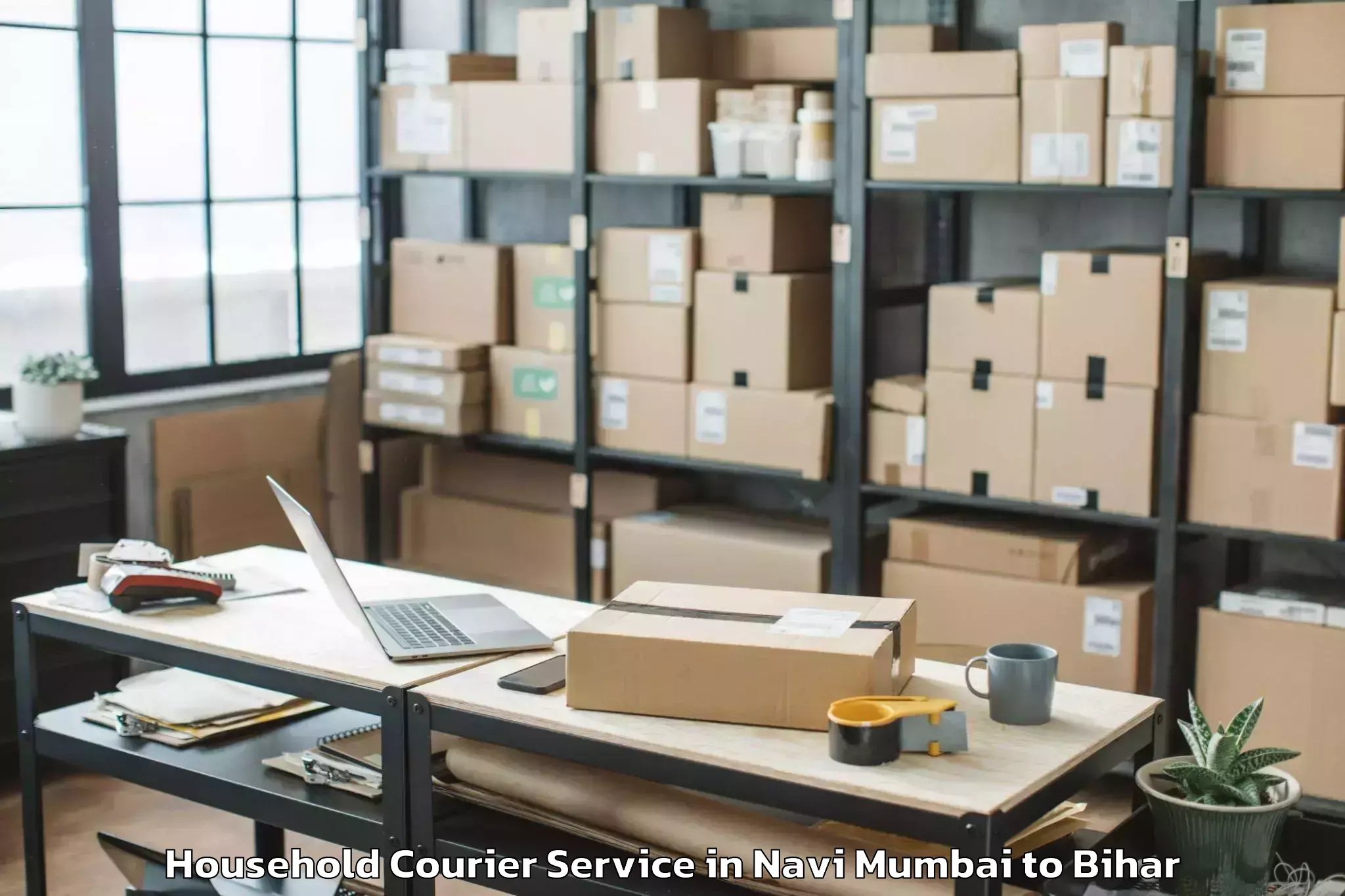 Book Navi Mumbai to Islamnagar Aliganj Household Courier